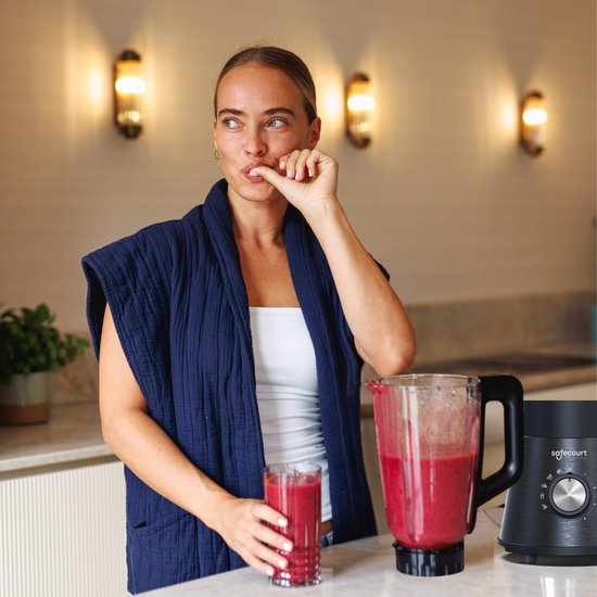 Safecourt Kitchen Hochleistungsmixer - 5 automatische Programme - Smoothie-Maker - 1300 Watt - Schwarz