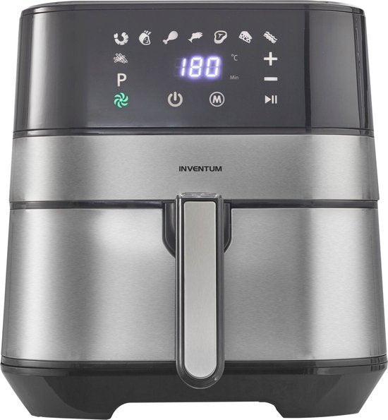 Inventum GF500HLD - Airfryer - Heißluftfritteuse - 5 Liter - 80 bis 200 Grad - PFAS frei - 1700 Watt - Schwarz/Silber - Best Buy März 2025