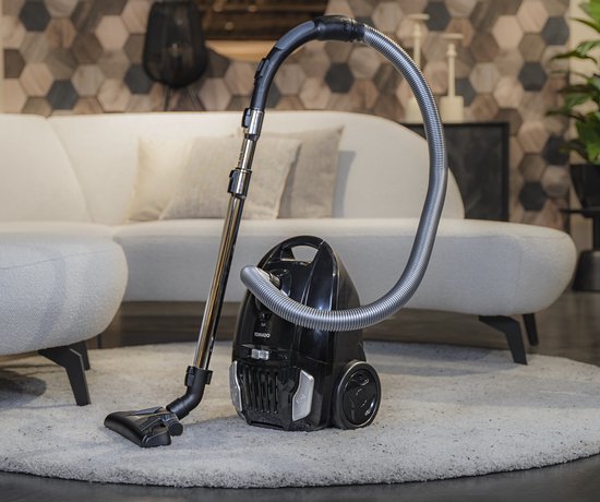 Tomado TVC3003B - Leistungsstarker Staubsauger mit Beutel - HEPA-13-Filter - Kabellänge 9 Meter - Extra leise - Schwarz