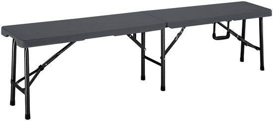 Casaria 2er Set Bierbänke - klappbar 8 Personen 183cm- Anthrazit