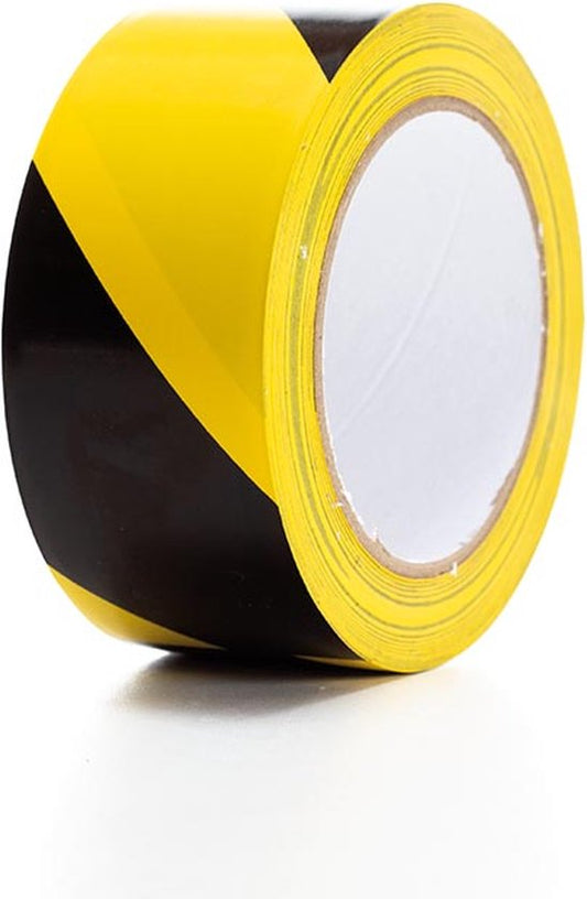 Perel Abriebfestes Markierungsband 5 cm x 33 m, erhöhte Arbeitssicherheit, schwarz/gelb