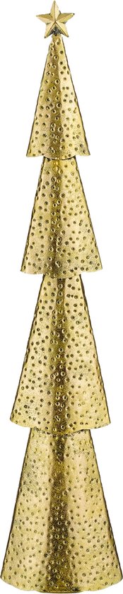 House of Seasons Weihnachtsbaum - L15 x B8 x H68 cm - Metall - Gold