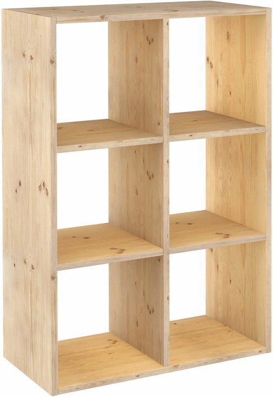 Astigarraga Fächerschrank offen - 6 Fächer - PEFC Kiefer - 105x71cm
