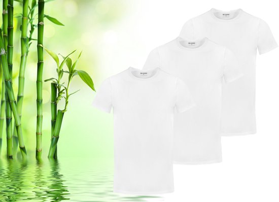 3 weiche Bambus-T-Shirts - Schwarz - Rundhalsausschnitt - XL