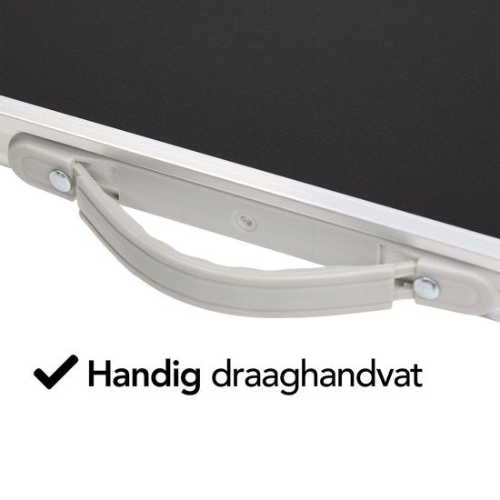 Infinity Goods Campingtisch - Klappbar - Gartentisch - 80x60x70 cm - Outdoor/Indoor - Tragegriff - Kompakt - Aluminium - Schwarz