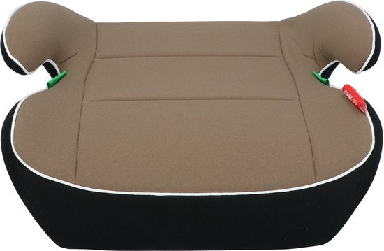 Carkids I-Size Sitzerhöhung Sam – Entspricht der Norm I-Size R-129 – Für Kinder von 125–150 cm – Abnehmbarer und waschbarer Bezug – Flexible Montage – Taupe/Schwarz
