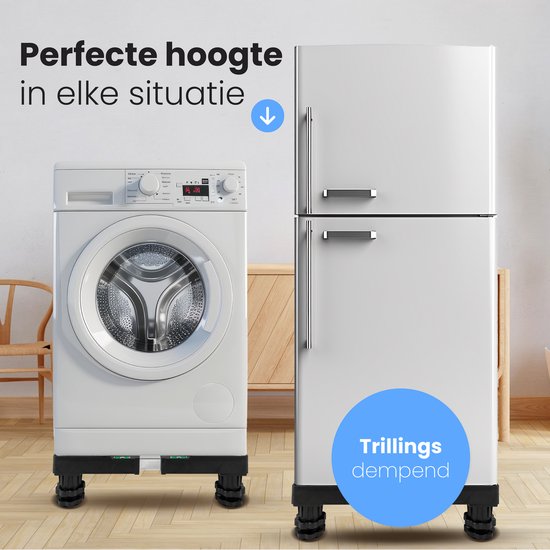 Waschmaschinensockel - Waschmaschinensockel - Schrank - Geeignet für Trockner, Kühlschrank, Geschirrspüler und Gefrierschrank - Für Bosch, Samsung, Miele, AEG, LG, Haier - Verstellbar