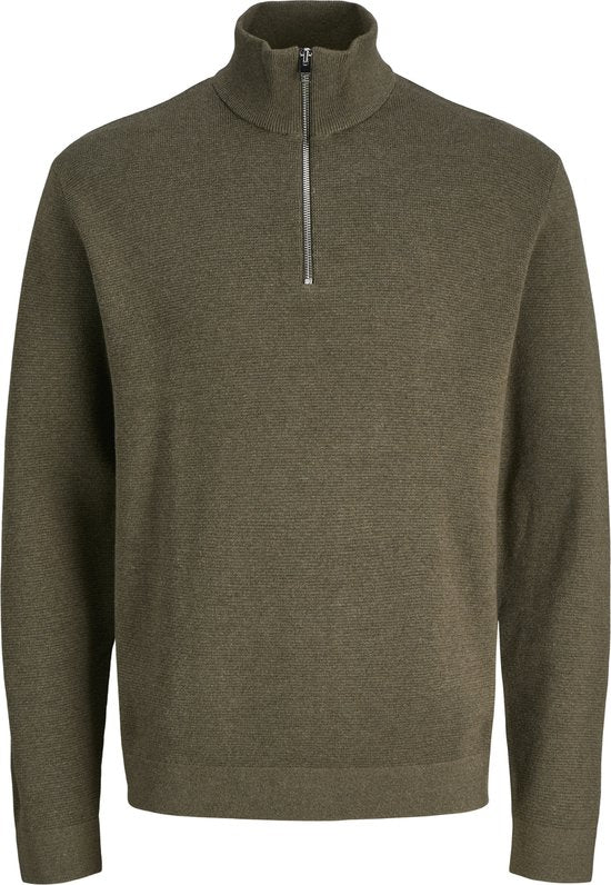 Jack & Jones Premium-Reißverschlusshose, einfarbig, mit Viertelreißverschluss