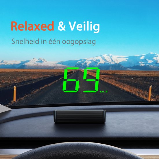 Tech Essentials Automatic - GPS Geschwindigkeitsmesser Auto HUD - USB-C - Grün - Head Up Displays - Plug and Play