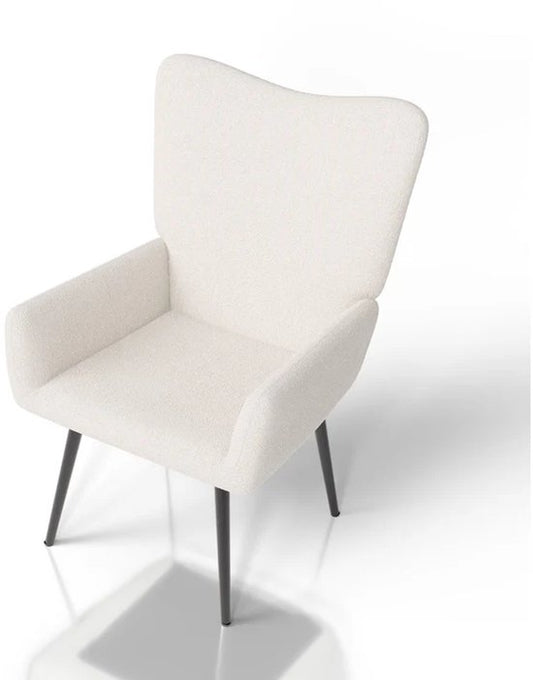 Sessel / Liegestuhl Odense - Beige - Bouclé-Stoff
