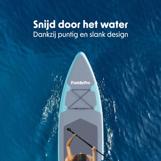 LifeGoods SUP Board Touring - 165 KG Belastbarkeit - 365 x 76 cm - Aufblasbar - mit Sitz - Komplettes Sup Paket - Türkis