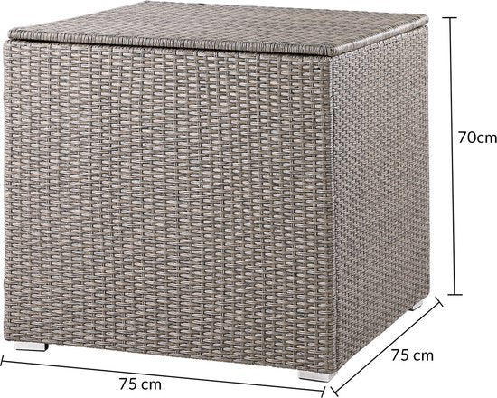 Casa Kissenbox - Gartenbox - Kissenaufbewahrungsbox - Creme - 75x75x70cm