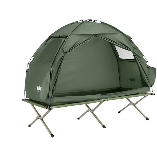 SoBuy Aufblasbares Camping-Zelt - multifunktionales Design - 193x161cm - OGS32-II-GR