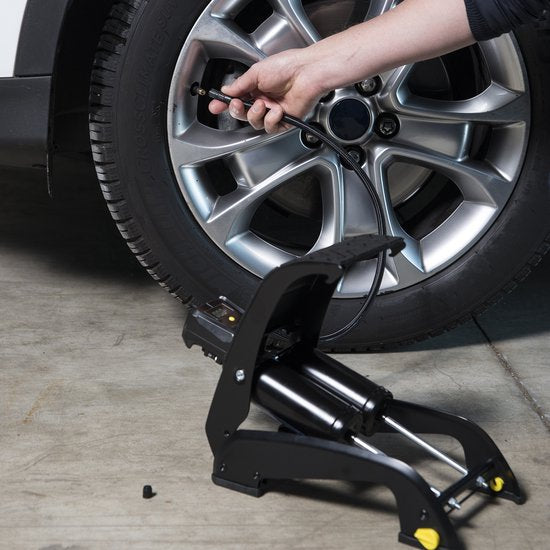 Michelin Doppelfußpumpe mit digitalem Manometer - 7 bar