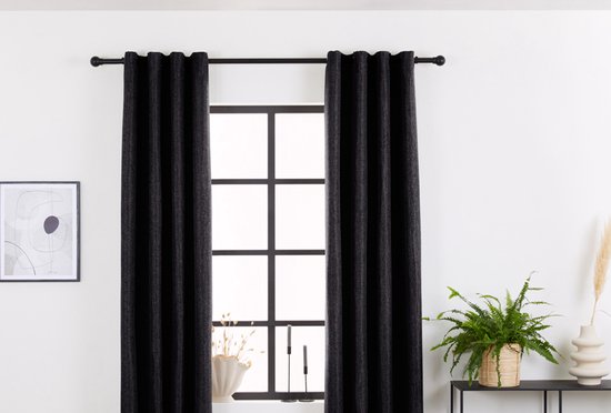 Lifa Living - Beige Luxusvorhänge - Verdunkelung - Polyester - Mit 8 Aufhängeringen - 150 x 260 cm