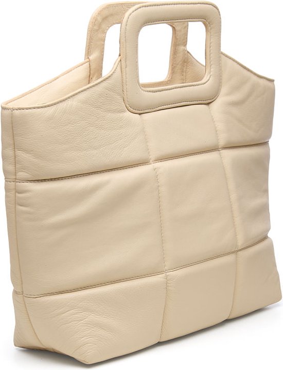 Chabo Bags - Queens Shopper - Umhängetasche - Handtasche - Leder - Creme Weiß