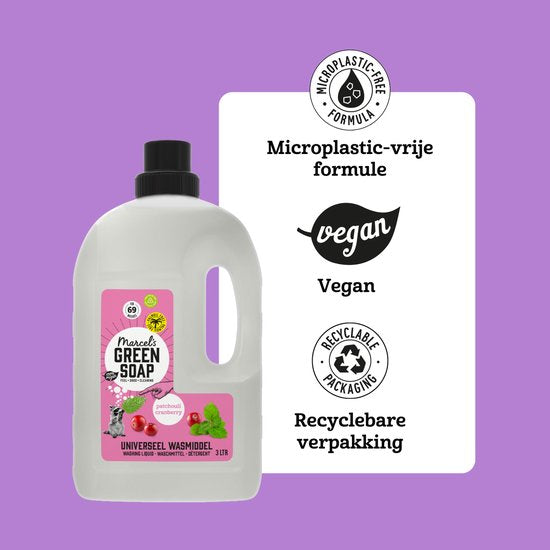 Marcel's Green Soap Universalwaschmittel Patchouli & Cranberry - 3 Liter - 69 Waschgänge