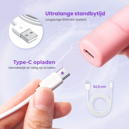 Rubye® - Elektrischer Diamantmalstift - Mit Vakuumtechnik - Wiederaufladbar über USB-C - Komfortabel in der Anwendung - Für runde und eckige Steine - Pink
