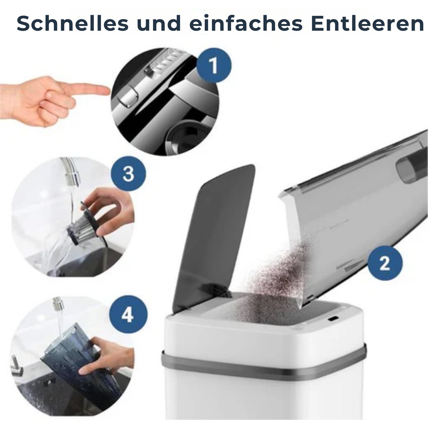 VAIVE Turbo-7 Krümelsauger Cordless - Inkl. Zubehör - Schwarz / Grau