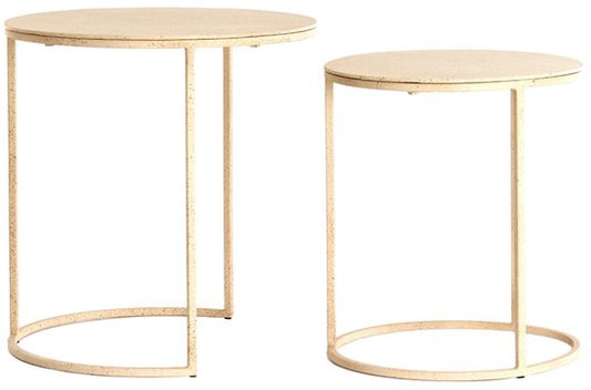 Light & Living Beistelltisch Sadar - Braun - Ø52x46cm + Ø50x40cm -.