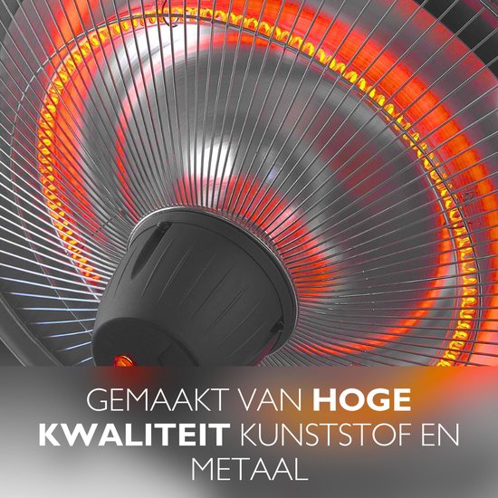 Eurom Partyzelt-Heizstrahler 1502 – Edelstahl – 1500 W