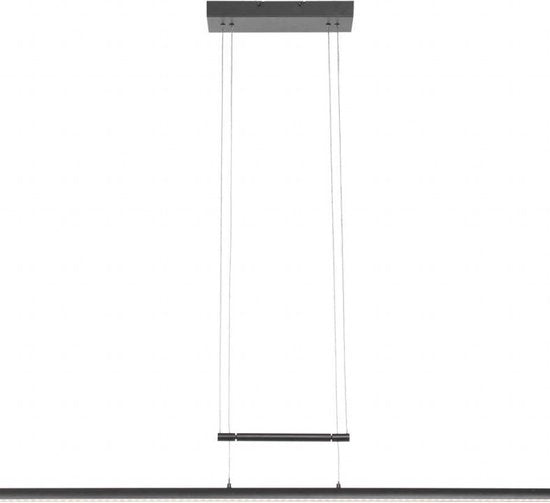 Hängeleuchte Profilo 3317ZW Schwarz, 115 cm breit, höhenverstellbar, Kunststoff & Metall, Steinhauer