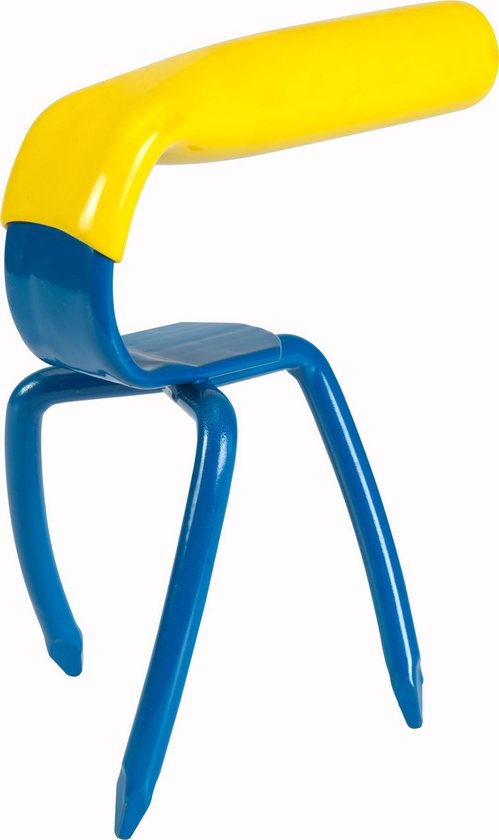 Gartenkralle Mini MC220-1 - Schaufelgabel - Boden lockern, Unkraut jäten, Boden belüften, kultivieren - blau/gelb