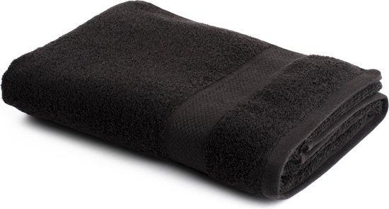 DoubleDry Handtücher 70 x 140 cm - 3er-Set - Hotelqualität 500 g/m2 - Weich & saugfähig - OEKO-TEX Made in Green & BSCI zertifiziert - rabenschwarz