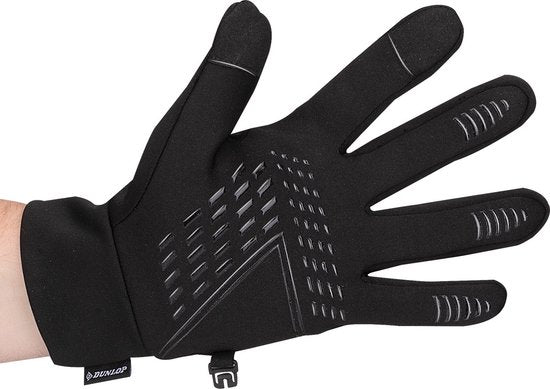 Dunlop Touchscreen Handschuhe L - Warmer Touchscreen Handschuh - Sporthandschuh - Unisex - Schwarz