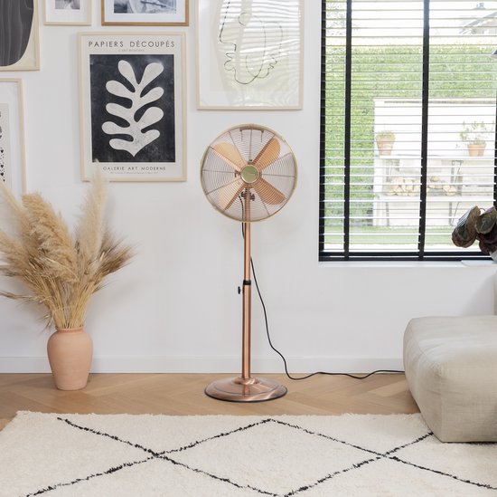 Tristar VE-5971 - Retro-Stativ-Ventilator - Ø 40 cm - Ausführung in Kupfer