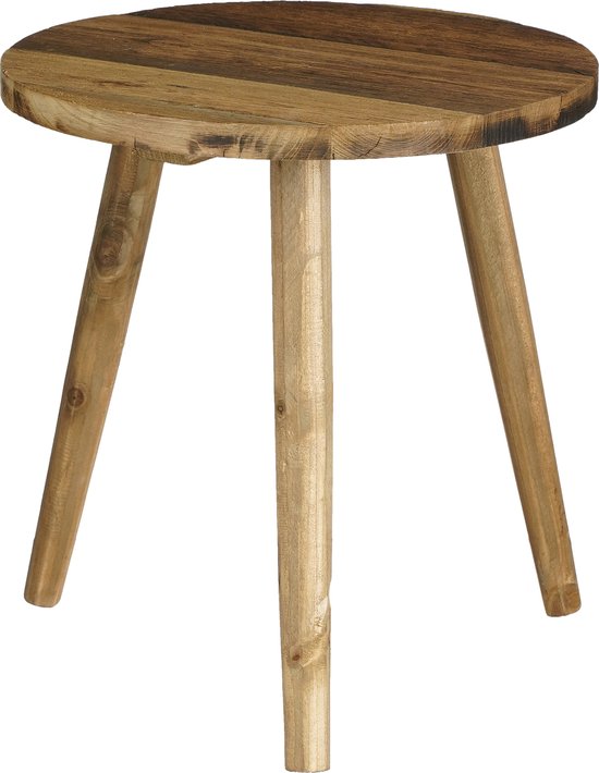 Mica Decorations - Bold Beistelltisch - Recyceltes Holz - H36 x Ø33 cm - Braun