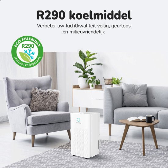 Bloomfold Luftentfeuchter - 12L pro Tag - inkl. Wasch-Trocken-Funktion - geeignet für Wohnzimmer, Schlafzimmer, Keller & Badezimmer - Luftentfeuchter - Weiß