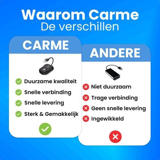 CarMe Luxe 2-in-1 Auto-Dongle - Drahtloses CarPlay & Android Auto - Modell 2024 - Schwarz
