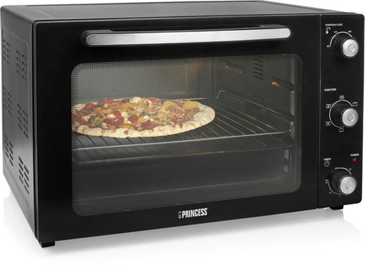 Princess 112759 - Freistehender Umluftofen - 5 Stufen - 55 Liter - 2000 W - Schwarz