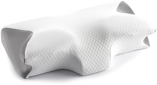 Sleeptight Schmetterlingskissen - Orthopädisches Kissen gegen Nackenschmerzen - Ergonomisches Anti-Schnarch-Kissen - Gedächtnisschaum Apnoe-Kissen - 65x35x13cm