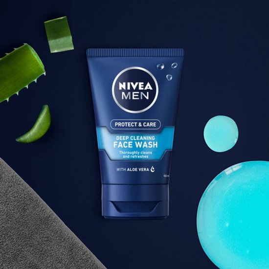NIVEA MEN HYDROCARE Gesichtsreiniger – Reinigungsgel für das Gesicht – Face Wash – Gesichtsreiniger – Cleanser – 100 ml