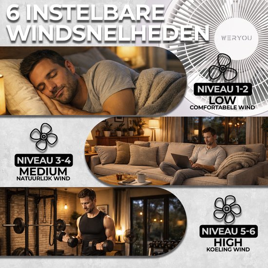 WERYOU® illuminAIR Deckenventilator - Deckenleuchte - Deckenventilator mit Beleuchtung - Deckenleuchte - Fächerlampe - Tuya Wifi Smart - RGB Led Lampe - Deckenleuchte - Inkl Fernbedienung - Dimmbar - ⌀56CM