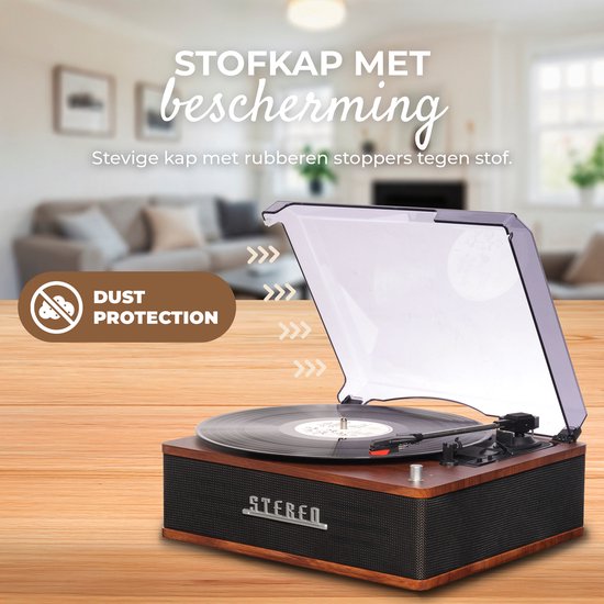 Denver Plattenspieler - Eingebaute Lautsprecher - Retro - Automatische Abschaltung - Bluetooth - VPB262