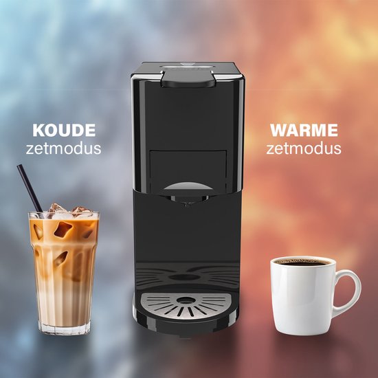 Princess 249454 Multi-Kapsel-Kaffeemaschine - 4 in 1 - Geeignet für Nespresso - Dolce Gusto Kapseln - Schwarz / Silber