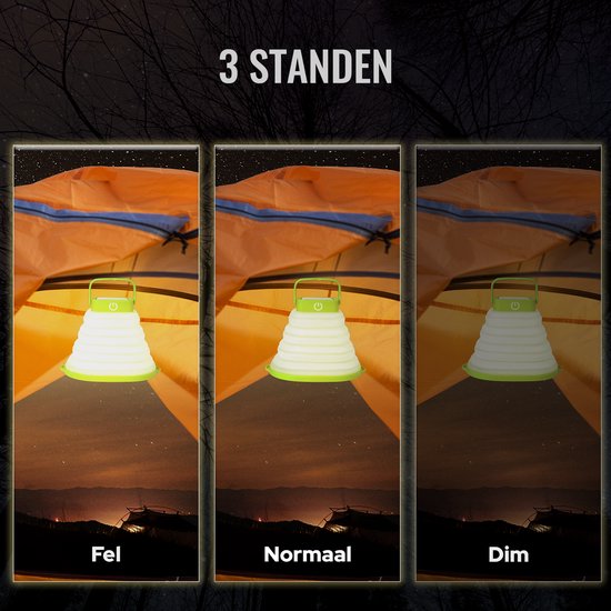 Tech Essentials Solar LED Laterne - faltbar - grün - Zeltlampe - Led Lampe wiederaufladbar - Camping - Notfall - Sturm - Hängelampe - Solarenergie