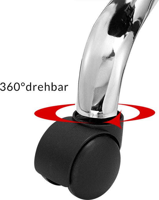 Casaria Drehhocker mit Rückenlehne - 360°/höhenverstellbar - Weiß