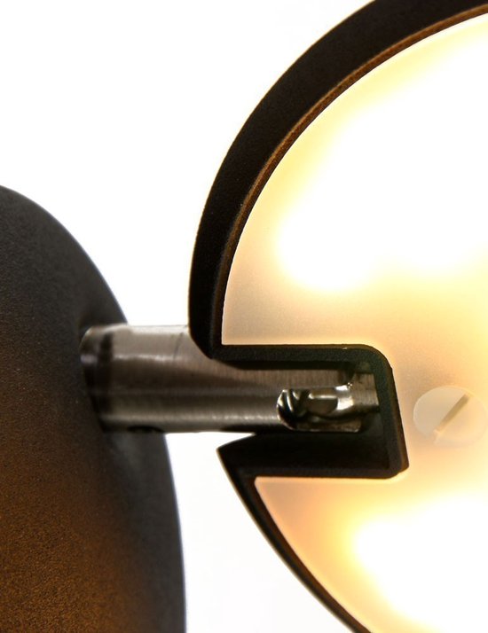 Steinhauer Zenith LED - Wandleuchte Modern - Schwarz - H:12cm - Ø:12cm - Universal - Für Innen - Metall - Wandleuchten - Schlafzimmer - Wohnzimmer