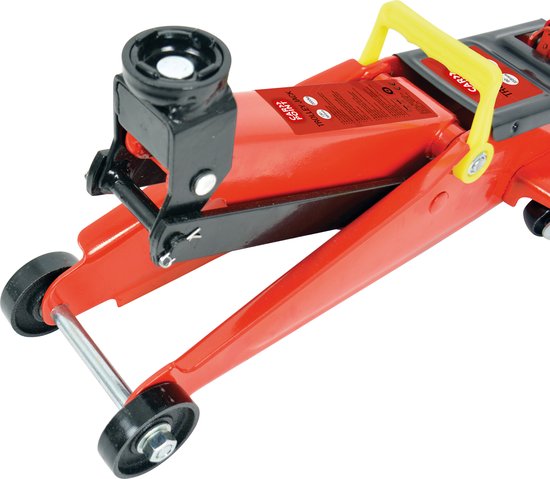 Carpoint Garagenheber - Mobil - Hydraulisch - Maximale Tragfähigkeit 2000KG - Hubhöhe von 130-380mm - Automatisches Sicherheitsventil - Lange Pumpenstange - Lenkrollen - Mit TüV/GS Produktzertifizierung