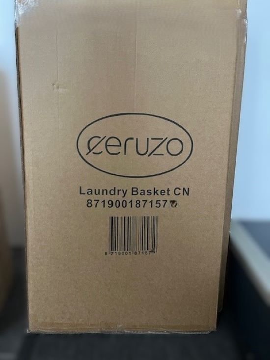 Ceruzo Bambus-Wäschekorb - Eckmodell - 72L - faltbar - Deckel - 35 x 35 x H 60 cm- Natur