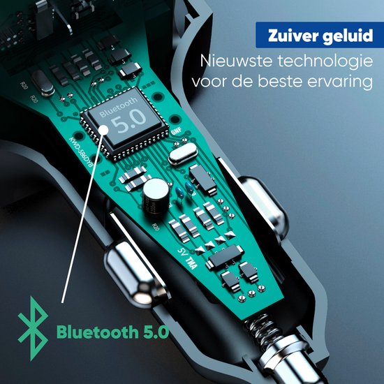 Serve Bluetooth-Empfänger Auto - FM-Transmitter - 25W Superschnelle Aufladung - Auto-Autoladegerät USB-C Schnell-Ladegerät