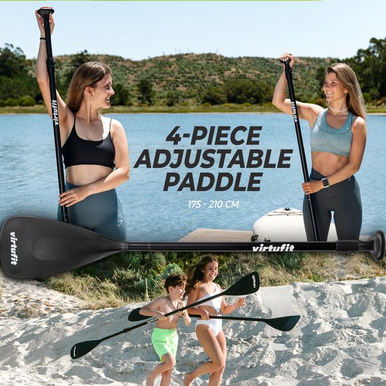 VirtuFit Ocean aufblasbares SUP-Board 275 cm – max. 150 kg – Komplettset – inklusive Pumpe, Paddel, Tragetasche, Zubehör & GoPro-Halterung – Stand-Up-Paddle-Board – Orange