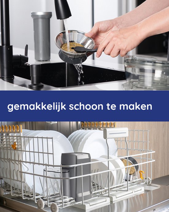 Safecourt Kitchen - Entsafter - Saftpresse für Obst und Gemüse - 3 Geschwindigkeiten - 1200 Watt - Schwarz/Silber