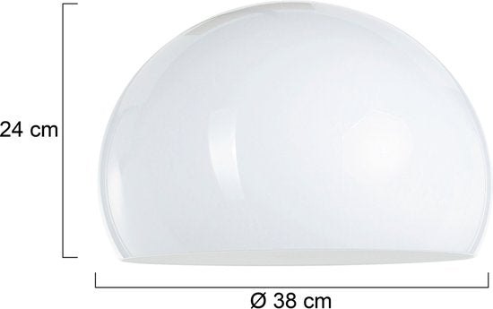 Steinhauer - Lampenschirm - Rund 38 cm - Kunststoff - Weiß