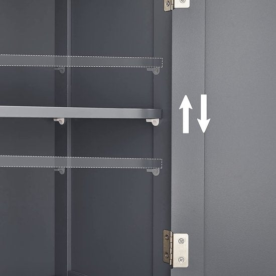 Parya Home – Badezimmerschrank – Waschtischunterschrank – 2 Türen – Holz – Grau