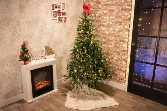 Weihnachtsgeschenke Weihnachtsbaum Empire Fichte mit Schnee und Tannenzapfen - 180 cm - 708 Knospen